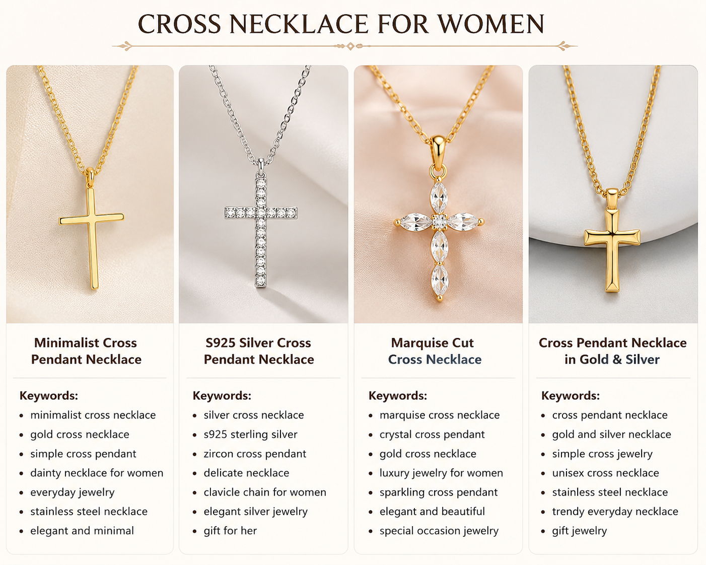 cross necklace for women