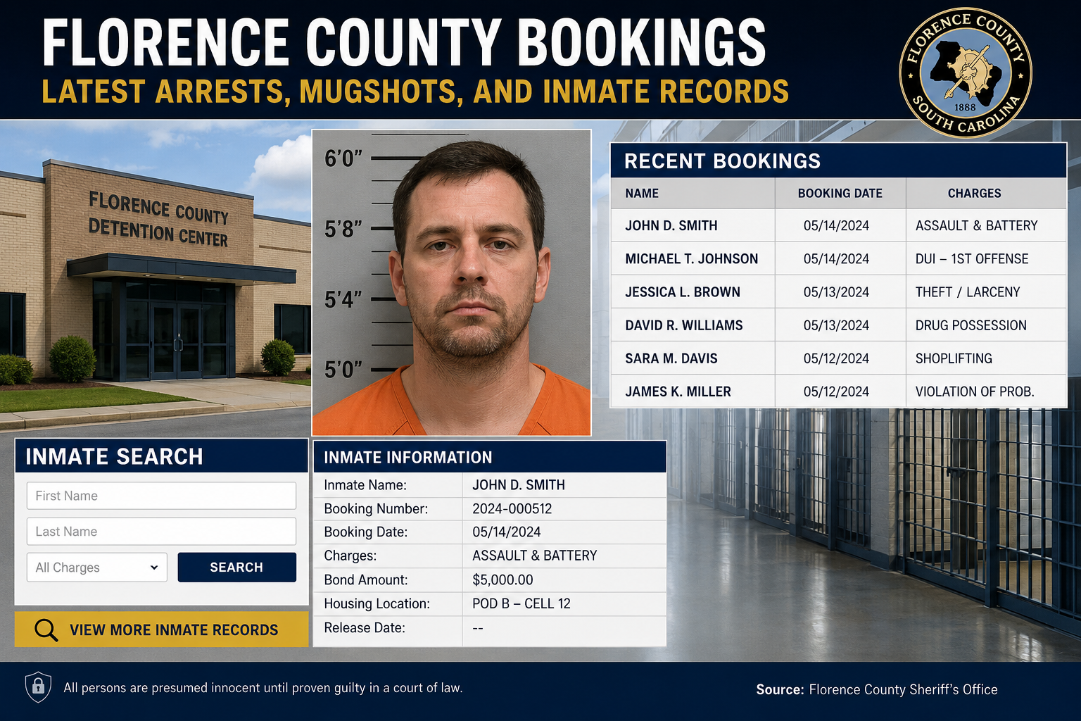 florence county bookings
