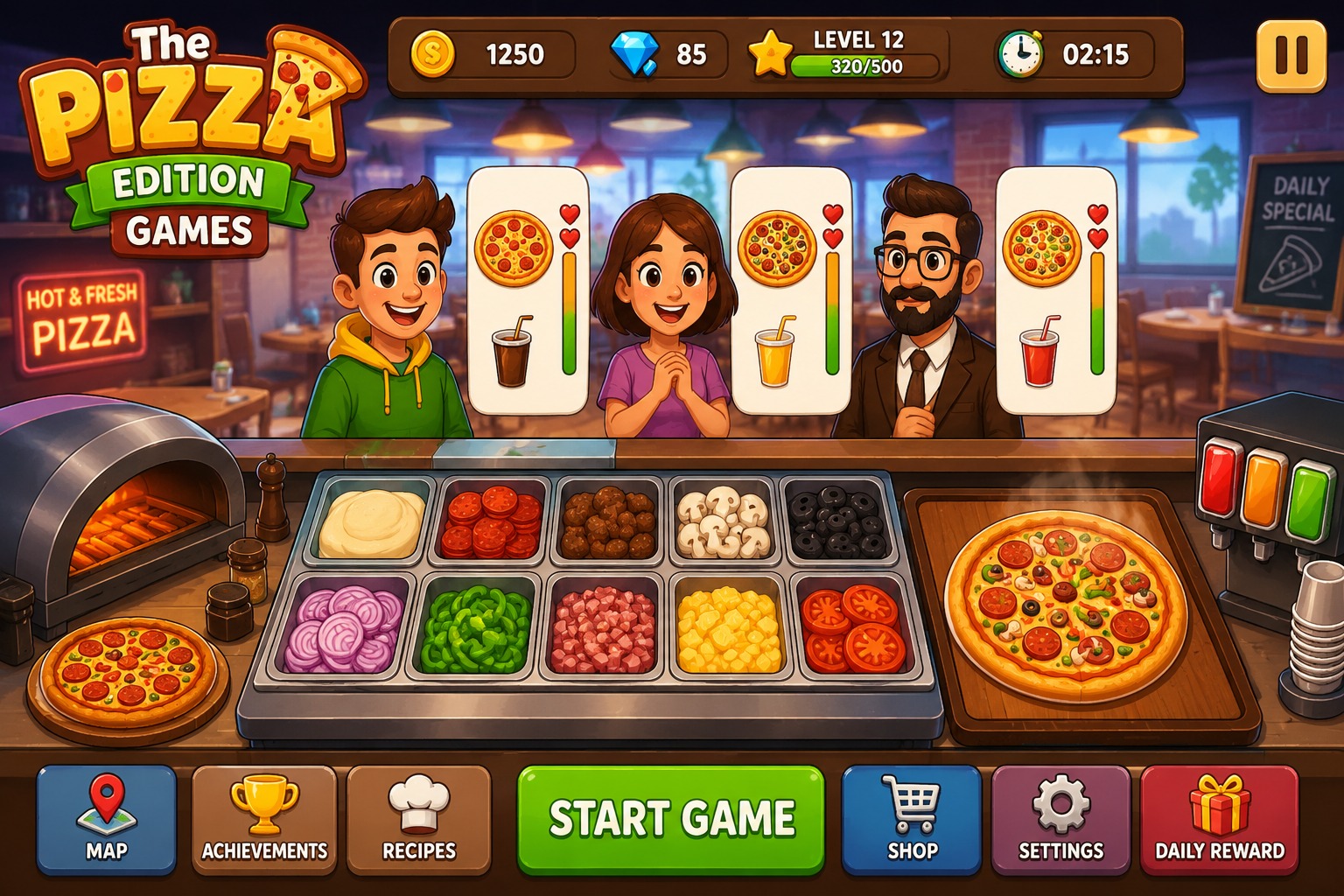 the pizza edition games